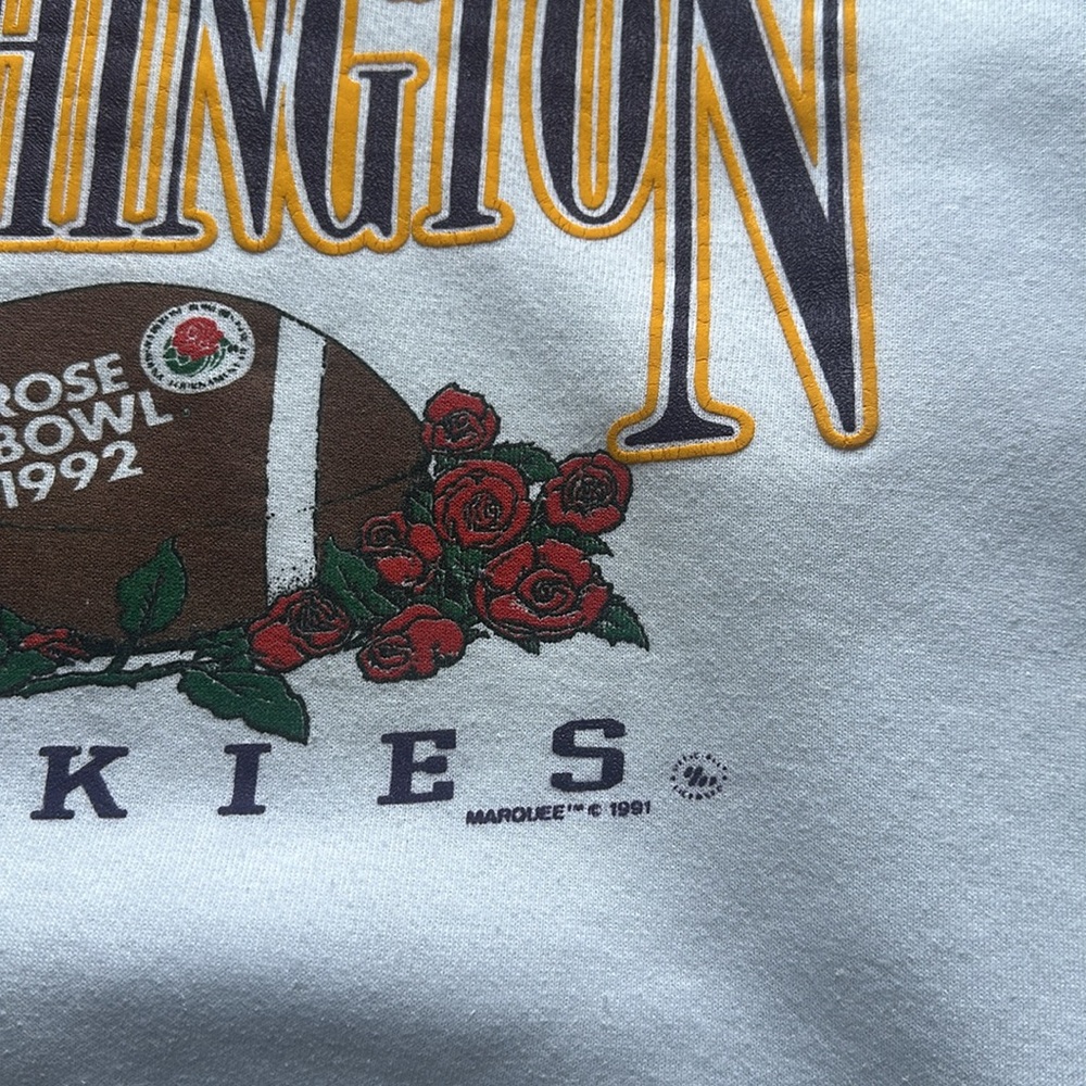 Vintage 1992 Washington Huskies RoseBowl Hoodie - Picture 3 of 6